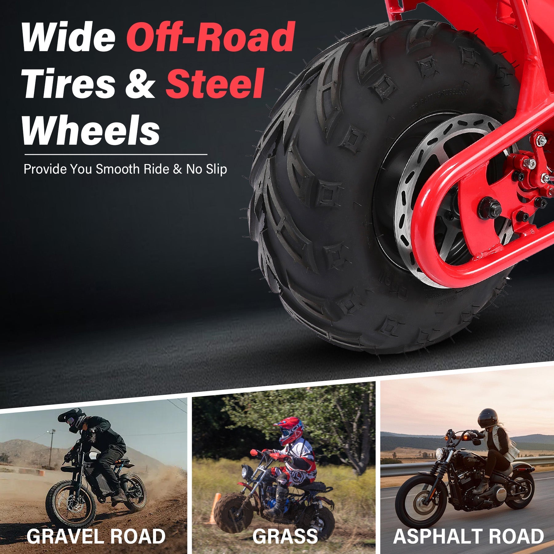 Oryxearth 105CC Off-Road Mini Motorcycle (Red)